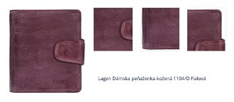 Lagen Dámska peňaženka kožená 1104/D Fialová 1