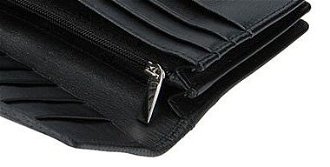 Lagen Dámska peňaženka kožená 4153 Čierna/Modrá 9