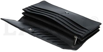 Lagen Dámska peňaženka kožená 4153 Čierna/Modrá 2