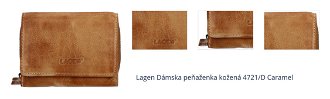 Lagen Dámska peňaženka kožená 4721/D Caramel 1