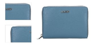 Lagen Dámska peňaženka kožená 50309 Svetlo modrá 4