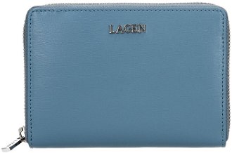 Lagen Dámska peňaženka kožená 50309 Svetlo modrá 2