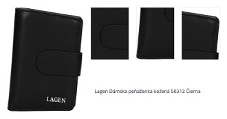 Lagen Dámska peňaženka kožená 50313 Čierna 1