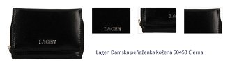 Lagen Dámska peňaženka kožená 50453 Čierna 1