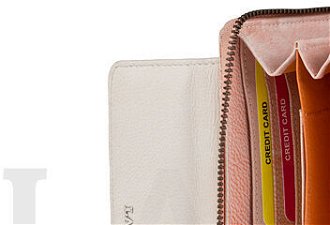 Lagen Dámska peňaženka kožená 786017 Oranžová/Béžová 6