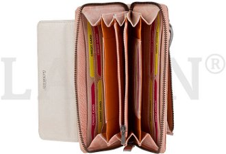 Lagen Dámska peňaženka kožená 786017 Oranžová/Béžová