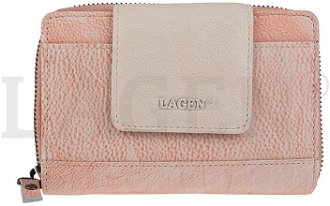Lagen Dámska peňaženka kožená 931 Oranžová/Béžová