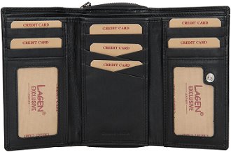 Lagen Dámska peňaženka kožená BLC/4225 Čierna