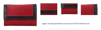 Lagen Dámska peňaženka kožená BLC/4390 Červená/Čierna 1