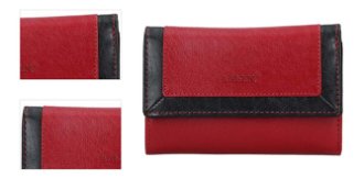 Lagen Dámska peňaženka kožená BLC/4390 Červená/Čierna 4