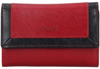 Lagen Dámska peňaženka kožená BLC/4390 Červená/Čierna