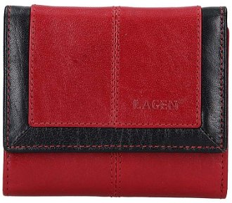 Lagen Dámska peňaženka kožená BLC/4391 Červená/Čierna