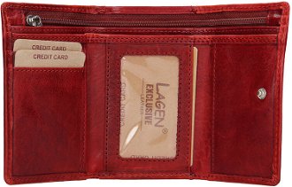 Lagen Dámska peňaženka kožená HT 33/T Červená