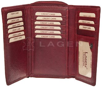 Lagen Dámska peňaženka kožená HT32/T Červená