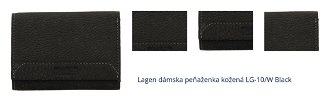 Lagen dámska peňaženka kožená LG-10/W Black 1