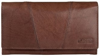 Lagen Dámska peňaženka kožená PWL-388 Hnedá