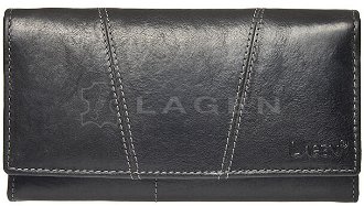 Lagen Dámska peňaženka kožená PWL-388/T Čierna