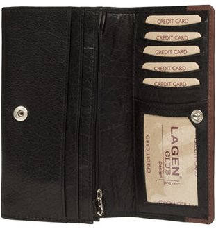 Lagen Dámska peňaženka kožená PWL367 Čierna 2