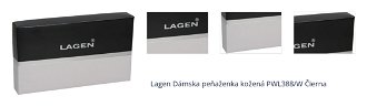Lagen Dámska peňaženka kožená PWL388/W Čierna 1