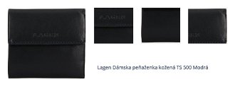 Lagen Dámska peňaženka kožená TS 500 Modrá 1