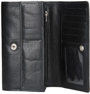 Lagen Dámska peňaženka kožená V62 Čierna