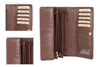 Lagen Dámska peňaženka kožená V62 Hnedá 4