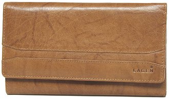 Lagen Dámska peňaženka kožená W-2025 Svetlo hnedá