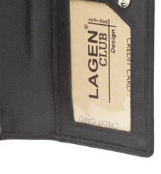 Lagen Dámska peňaženka kožená W102/L Čierna 9