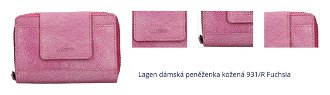 Lagen dámská peněženka kožená 931/R Fuchsia 1