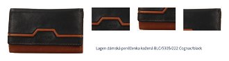 Lagen dámská peněženka kožená BLC/5305/222 Cognac/black 1