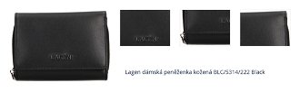Lagen dámská peněženka kožená BLC/5314/222 Black 1