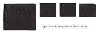 Lagen pánska kožená peňaženka BLC-5316 Black 1