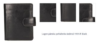 Lagen pánska peňaženka kožená 1991/T Black 1