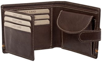 Lagen Pánska peňaženka kožená 2004 Hnedá/Svetlo Hnedá 2