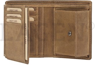 Lagen Pánska peňaženka kožená 5096 Hnedá