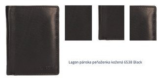 Lagen pánska peňaženka kožená 6538 Black 1