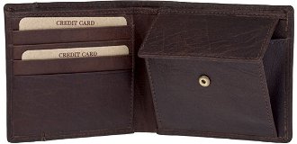 Lagen Pánska peňaženka kožená 8697 Hnedá
