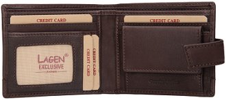 Lagen Pánska peňaženka kožená BLC/4139 Hnedá