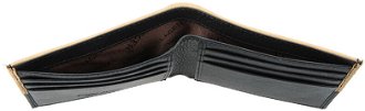 Lagen Pánska peňaženka kožená EF22 Čierna/Béžová
