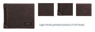 Lagen Pánska peňaženka kožená LG1123 Hnedá 1