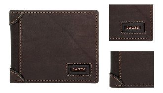 Lagen Pánska peňaženka kožená LG1123 Hnedá 3