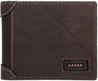 Lagen Pánska peňaženka kožená LG1123 Hnedá 2