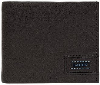 Lagen Pánska peňaženka kožená LG1125 Čierna