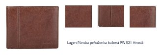 Lagen Pánska peňaženka kožená PW 521 Hnedá 1