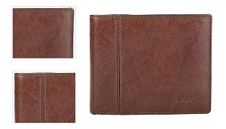 Lagen Pánska peňaženka kožená PW 521 Hnedá 4