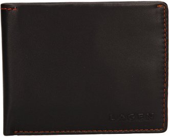 Lagen Pánska peňaženka kožená TP 802 Tmavo hnedá