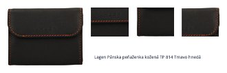 Lagen Pánska peňaženka kožená TP 814 Tmavo hnedá 1