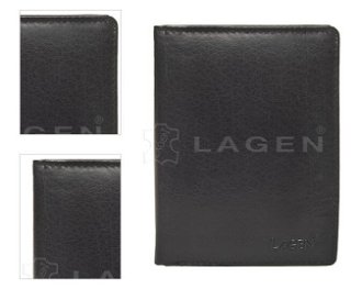 Lagen Pánska peňaženka kožená V-26 Čierna 4