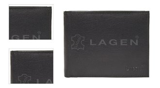 Lagen Pánska peňaženka kožená V 3 Čierna 4