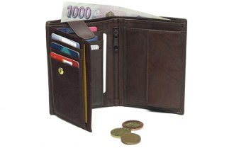 Lagen Pánska peňaženka kožená V 72 Hnedá 2